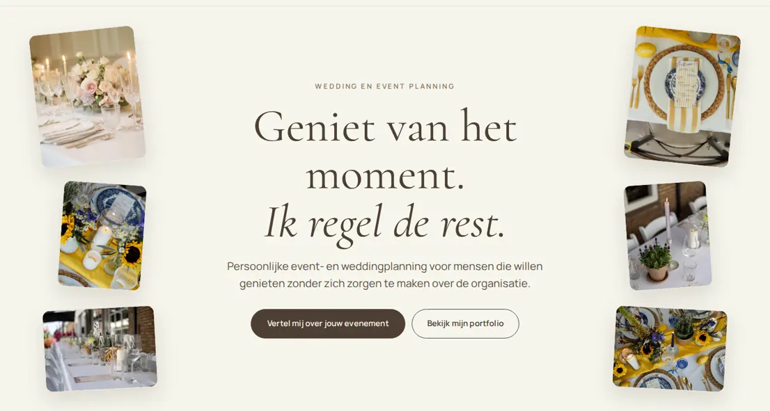 Homepage van enevents.nl