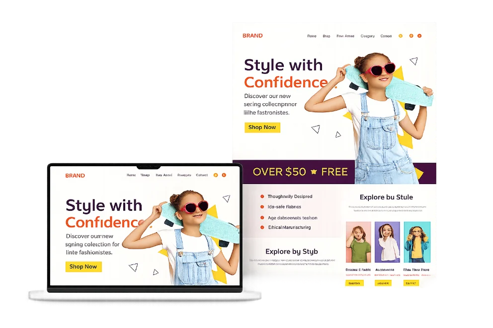 Website voor en na het redesign